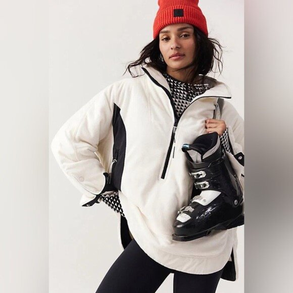 Free People Cream and Black Ski Jacket - Picture 1 of 8